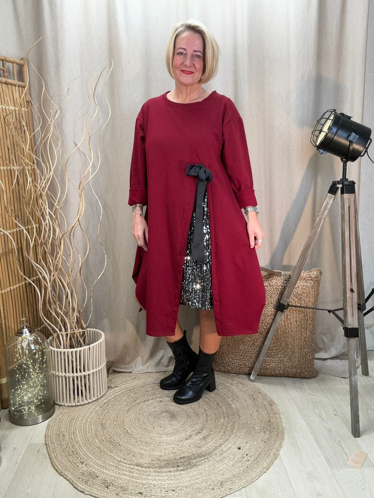 Sequin Bow Swing Tunic Dress Be You Lifestyle Boutique