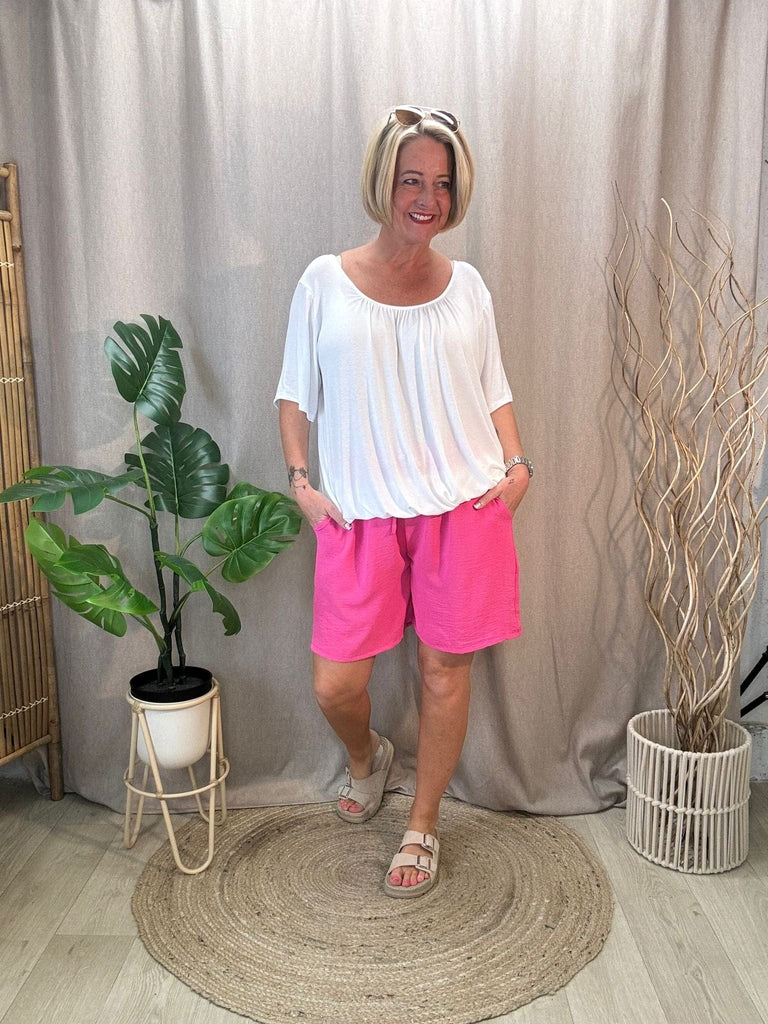 Short Sleeved Bubble Hem Top Be You Lifestyle Boutique