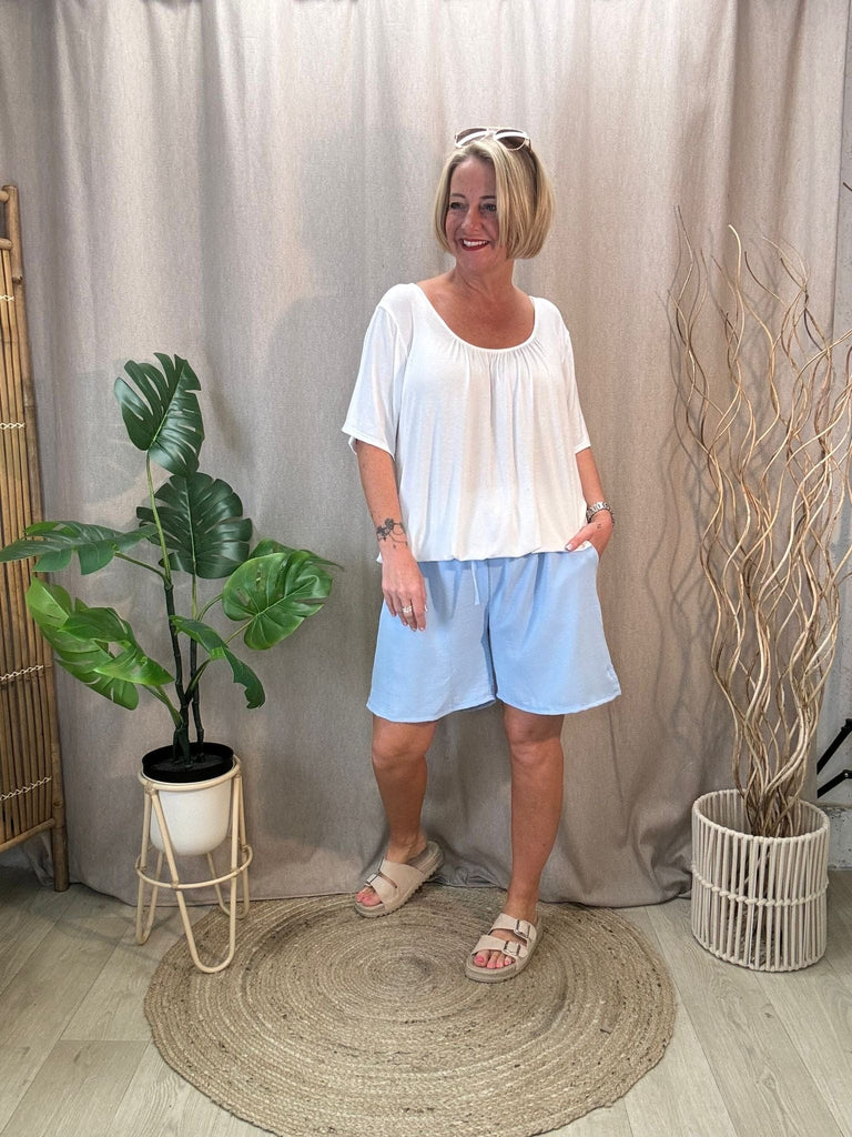 Short Sleeved Bubble Hem Top Be You Lifestyle Boutique