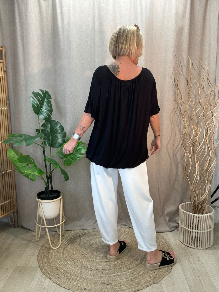 Short Sleeved Bubble Hem Top Be You Lifestyle Boutique