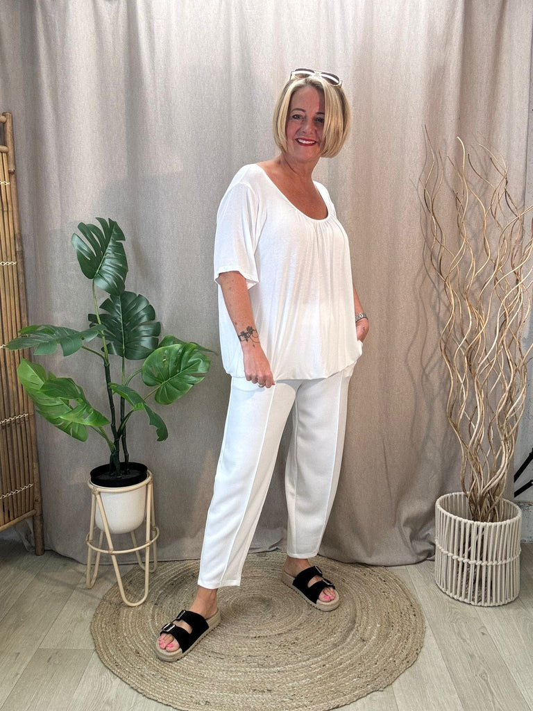 Short Sleeved Bubble Hem Top Be You Lifestyle Boutique