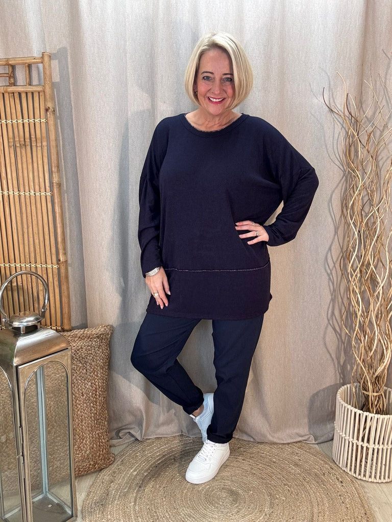 Silver Stitch Soft Knit Jumper Top Be You Lifestyle Boutique