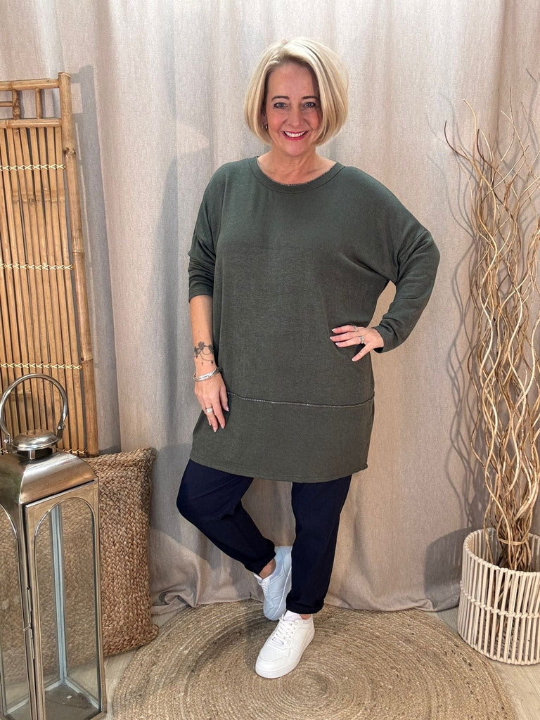 Silver Stitch Soft Knit Jumper Top Be You Lifestyle Boutique