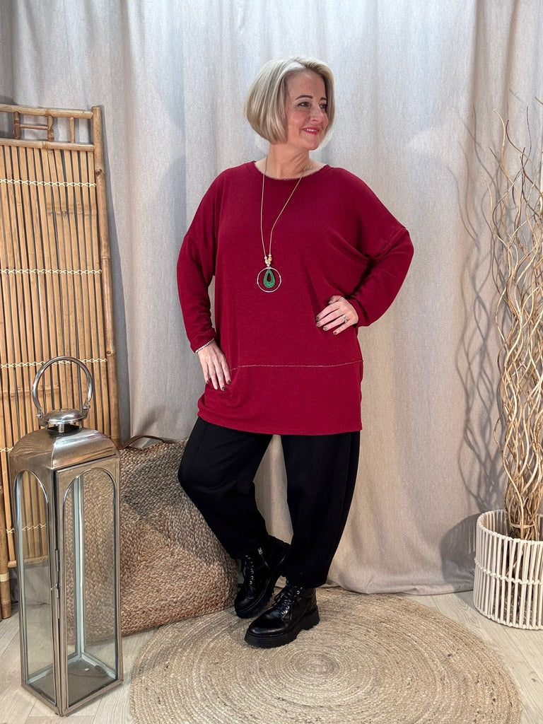 Silver Stitch Soft Knit Jumper Top Be You Lifestyle Boutique