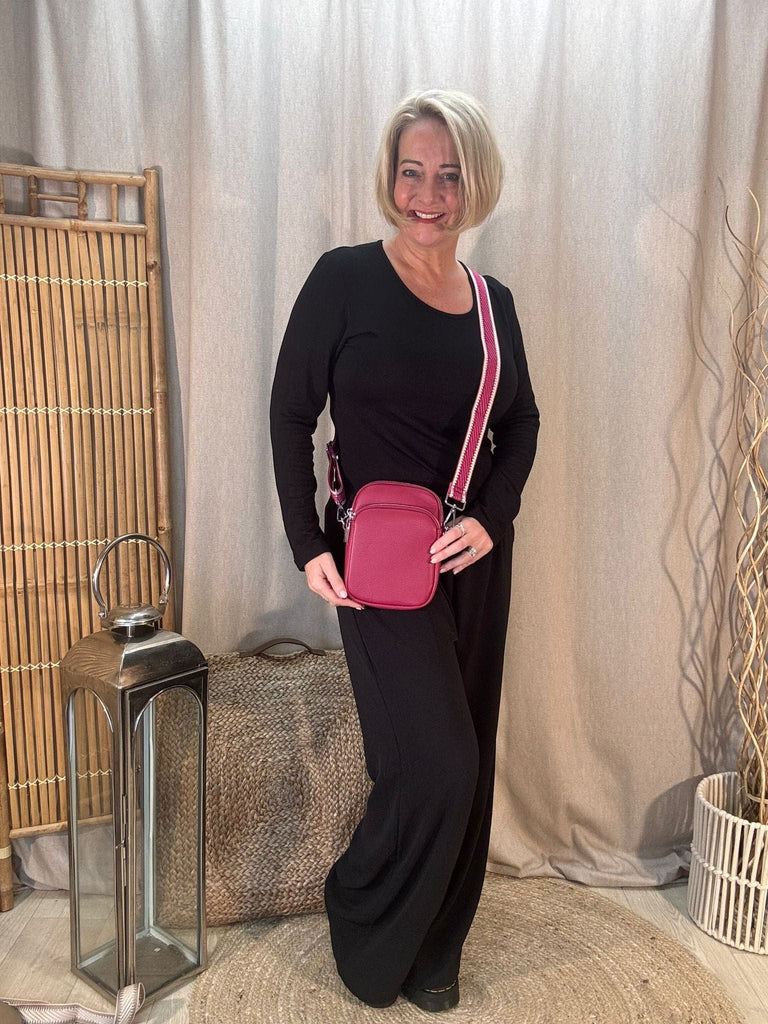 Simple Cross Body Bag With Two Tone Strap Be You Lifestyle Boutique