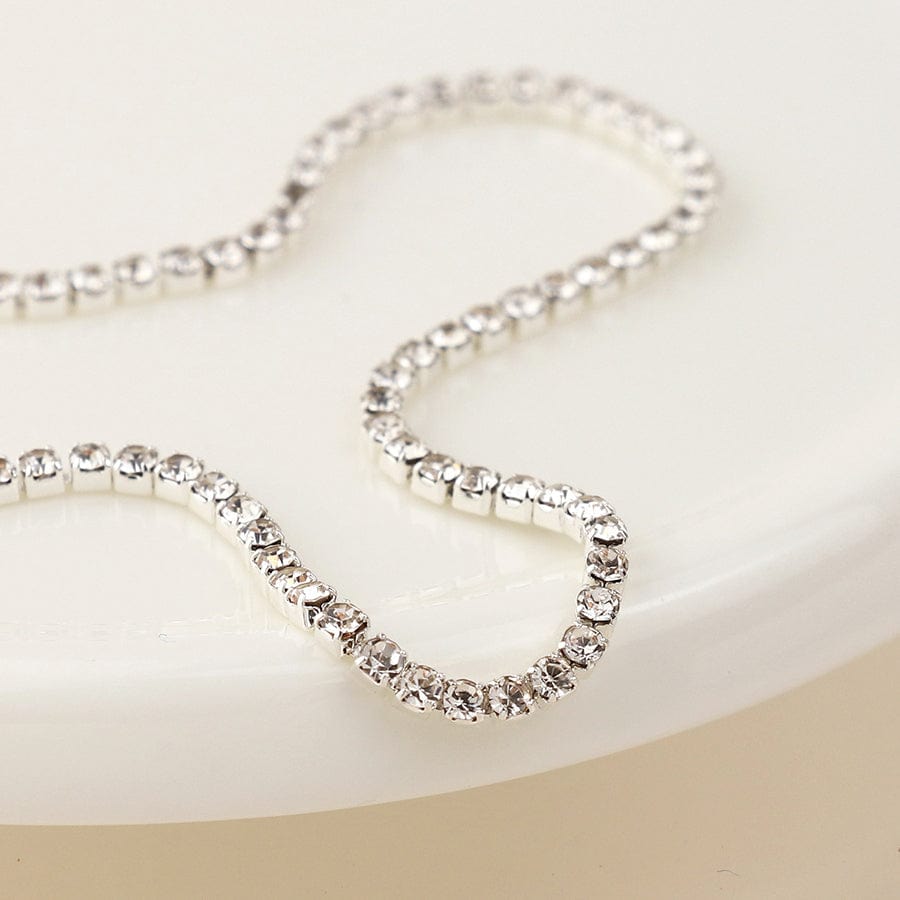 Single Strand Silver Plated Crystal Necklace by POM Gift 04612 POM