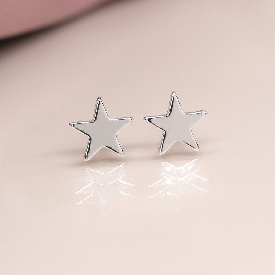 Sterling Silver Star Stud Earrings By POM Gift 01583 POM
