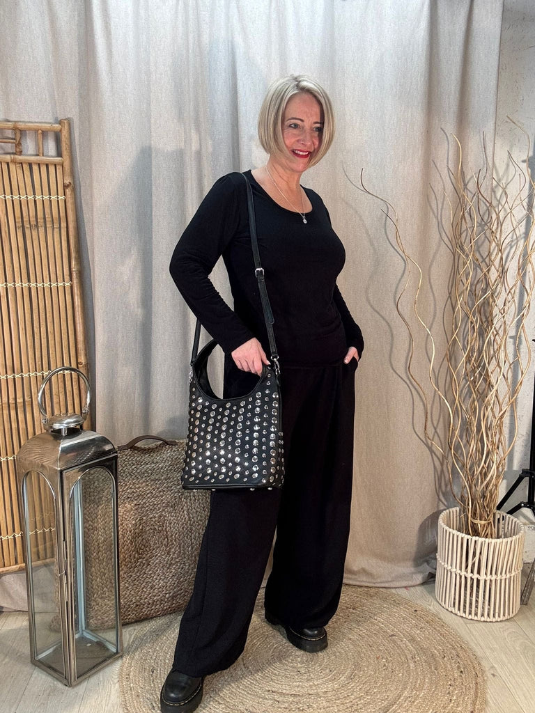 Studded Bucket Grab & Shoulder Bag Be You Lifestyle Boutique