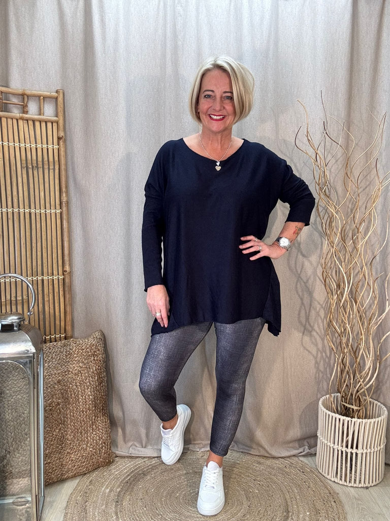 Super Soft Hanky Fine  Knit Top - Flattering Asymmetric Hem Be You Lifestyle Boutique