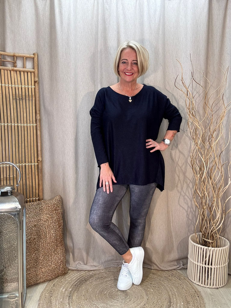 Super Soft Hanky Fine  Knit Top - Flattering Asymmetric Hem Be You Lifestyle Boutique