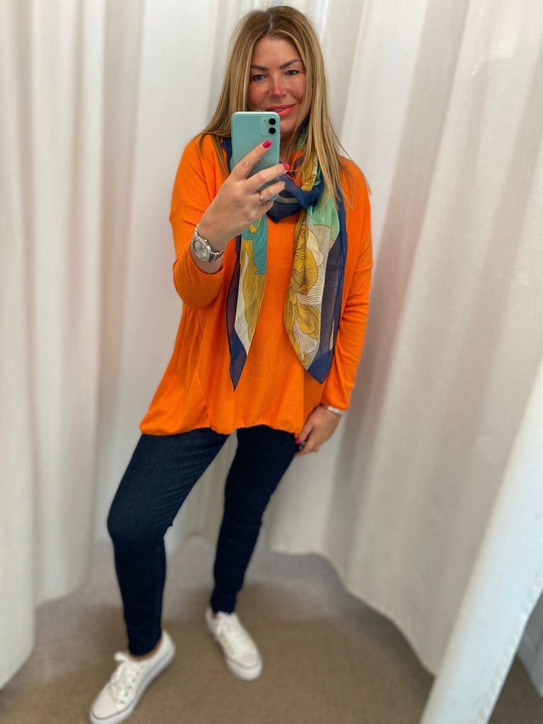 Super Soft Hanky Knit Jumper Top Be You Lifestyle Boutique One Size / Orange