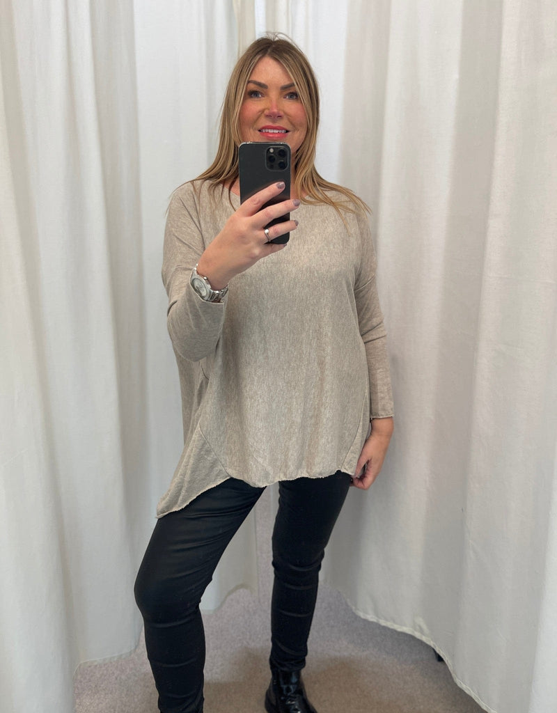 Super Soft Hanky Knit Jumper Top Be You Lifestyle Boutique