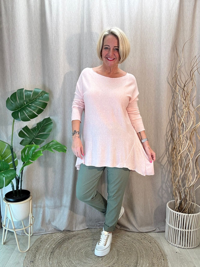 Super Soft Hanky Knit Jumper Top Be You Lifestyle Boutique One Size / Blush