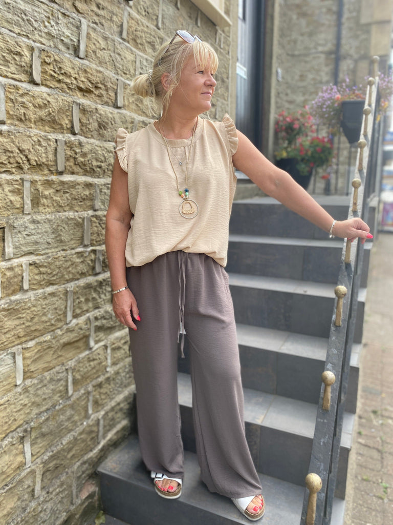 Sweet & Simple Frill Sleeved Top Be You Lifestyle Boutique
