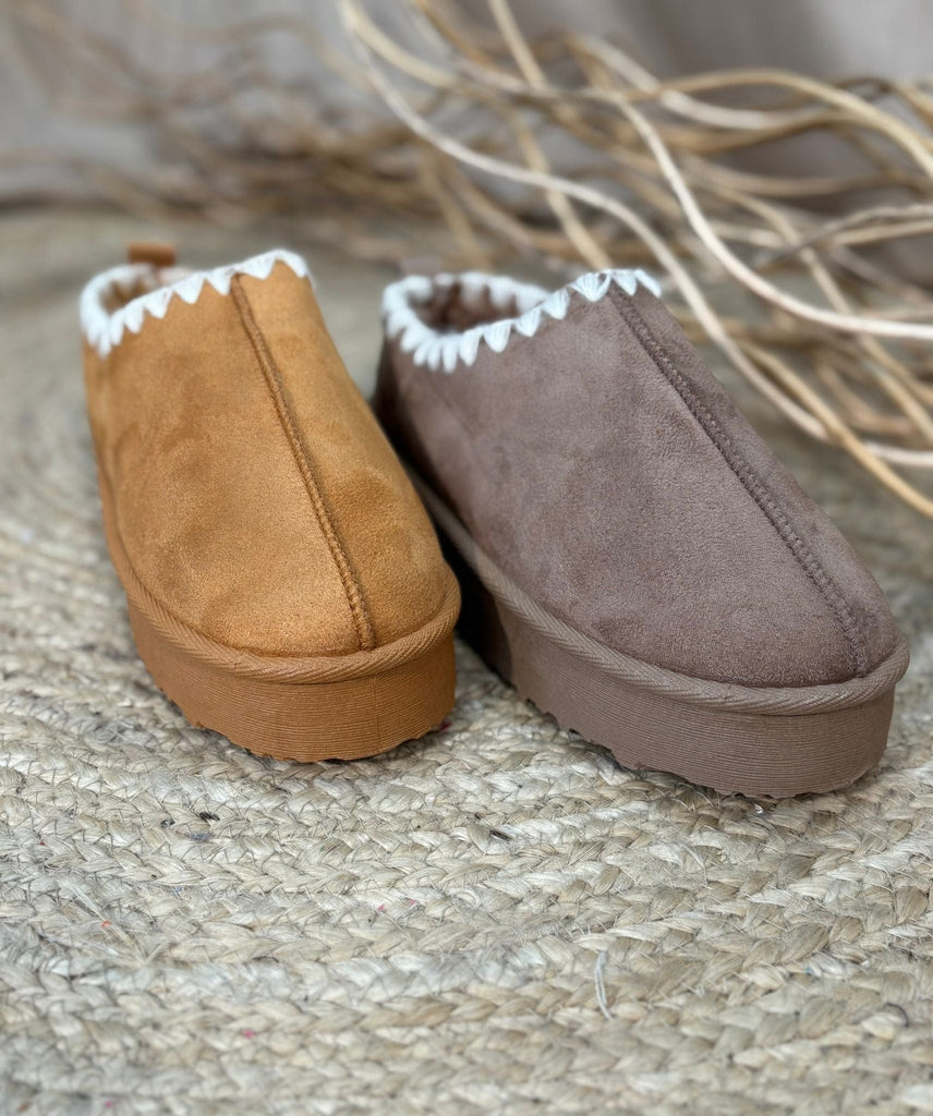 Tas Whip Stitch Mule Slippers Faux Fur Be You Lifestyle Boutique