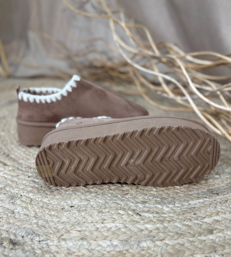 Tas Whip Stitch Mule Slippers Faux Fur Be You Lifestyle Boutique