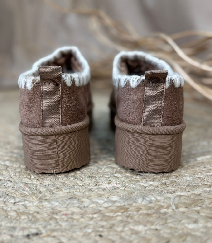 Tas Whip Stitch Mule Slippers Faux Fur Be You Lifestyle Boutique