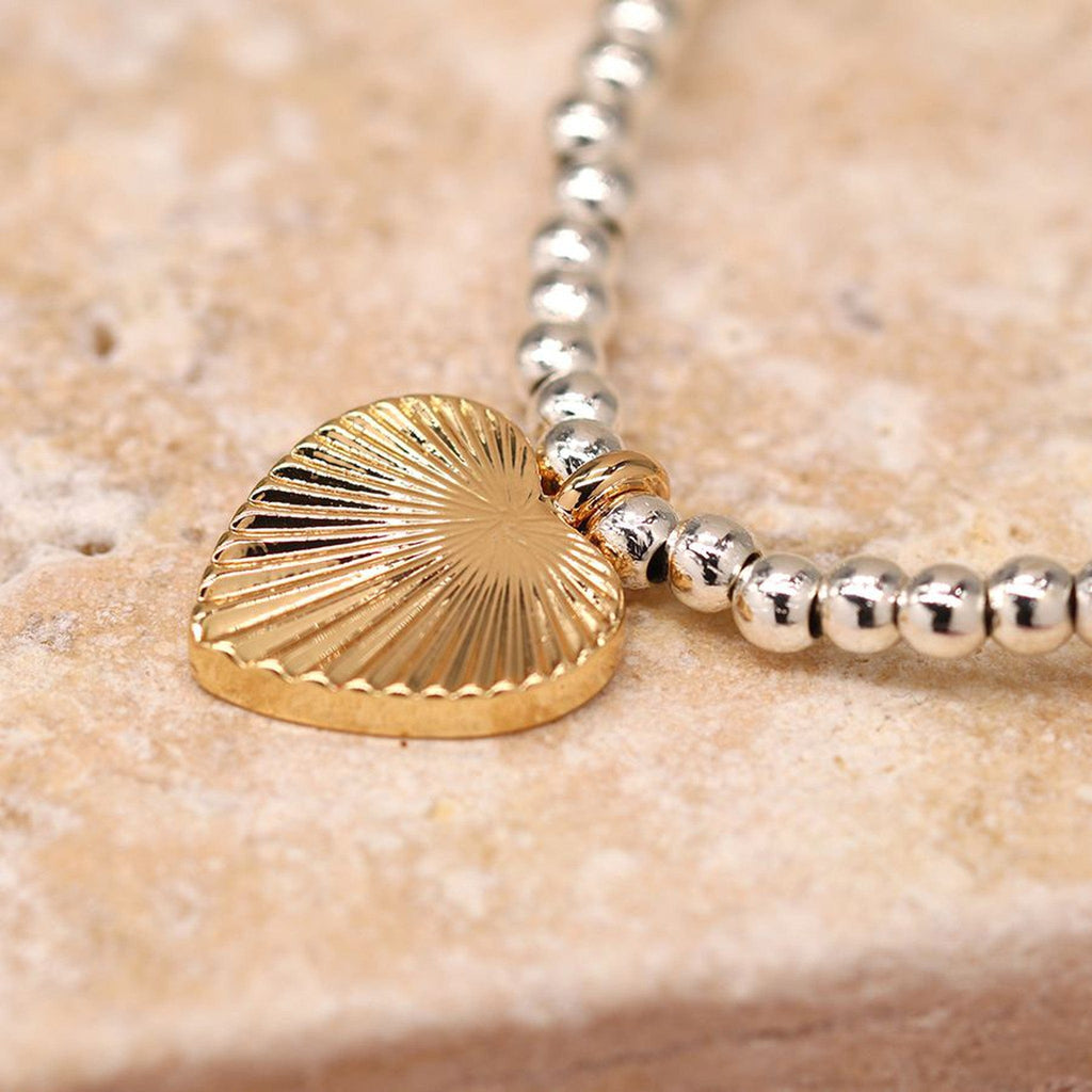 Textured Heart Bracelet By POM Gift 04015 POM