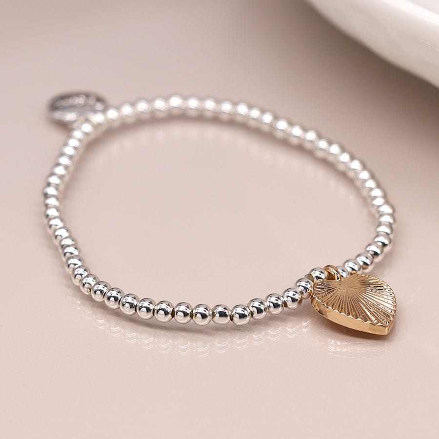 Textured Heart Bracelet By POM Gift 04015 POM