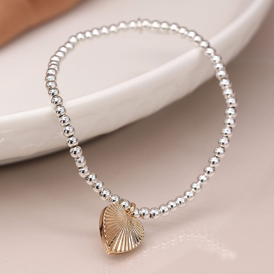Textured Heart Bracelet By POM Gift 04015 POM