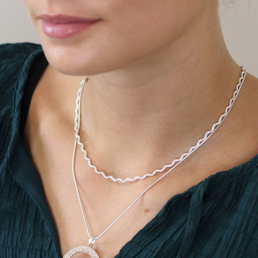 Textured Wave Necklace By POM Gift 04195 POM