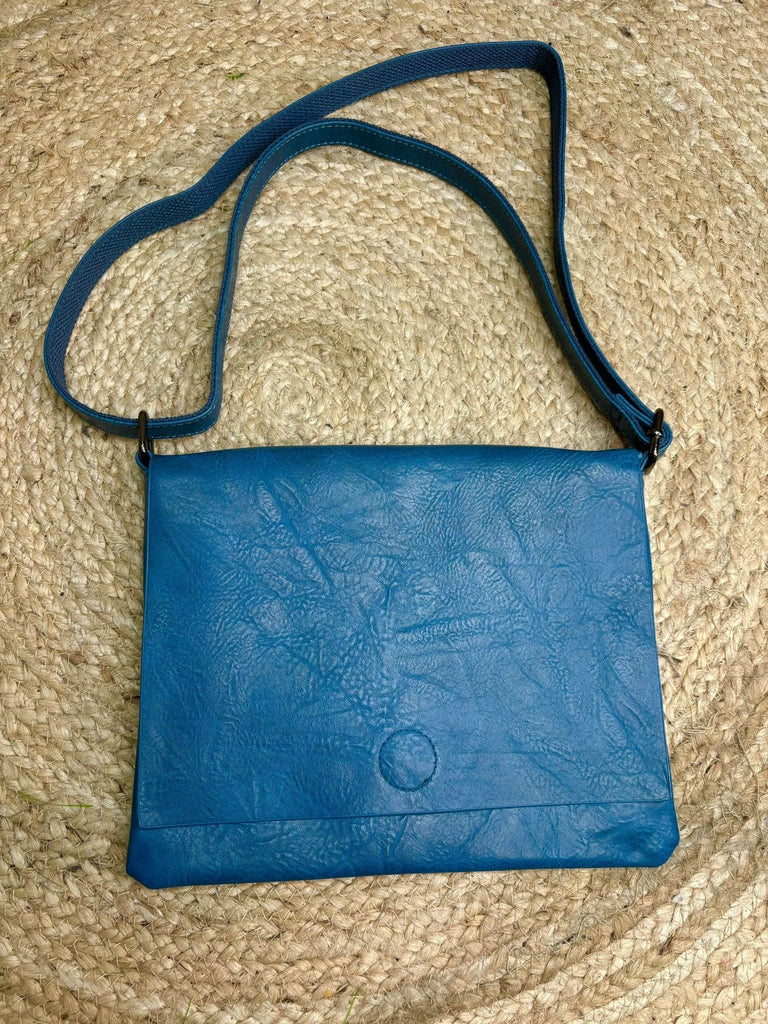 The Airport Faux Leather Minimalist Shoulder Bag Be You Lifestyle Boutique Blue