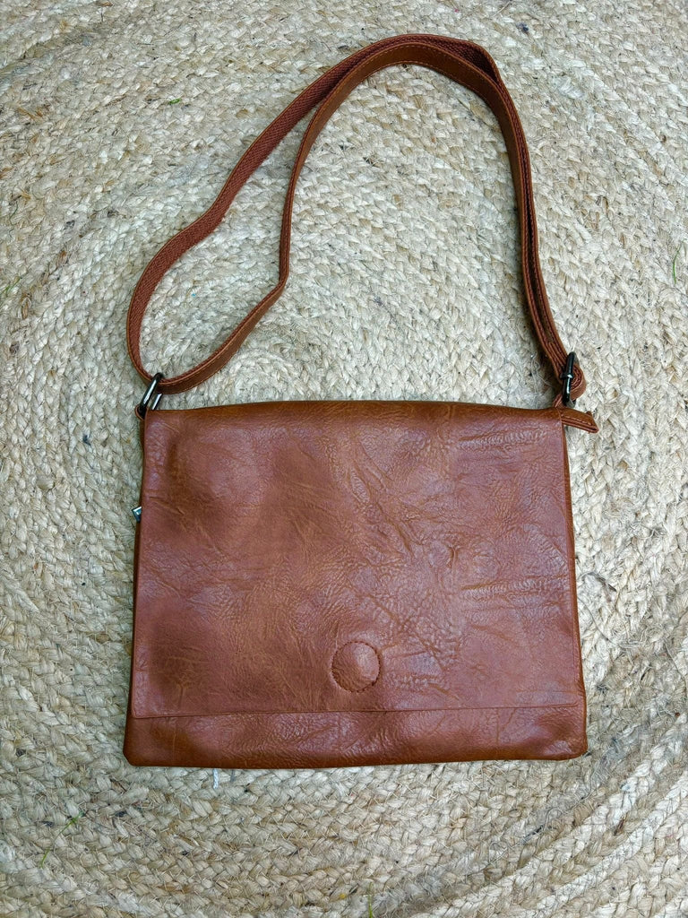 The Airport Faux Leather Minimalist Shoulder Bag Be You Lifestyle Boutique Tan