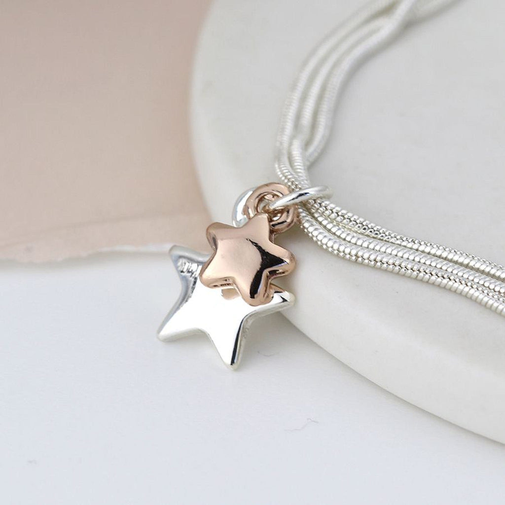 Triple Chain Star Bracelet By POM Gift 01881 Be You Lifestyle Boutique