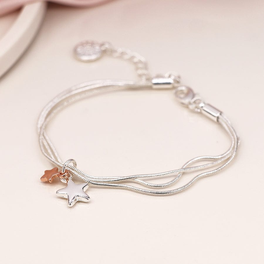 Triple Chain Star Bracelet By POM Gift 01881 Be You Lifestyle Boutique