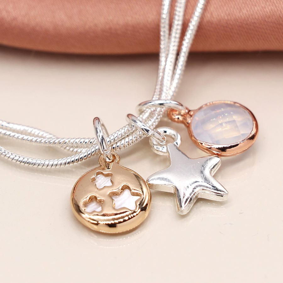 Triple Charm Star Bracelet By POM Gift 03507 Be You Lifestyle Boutique
