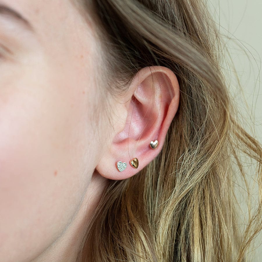 Triple Heart Studs Earrings Set By POM Gift 03226 POM