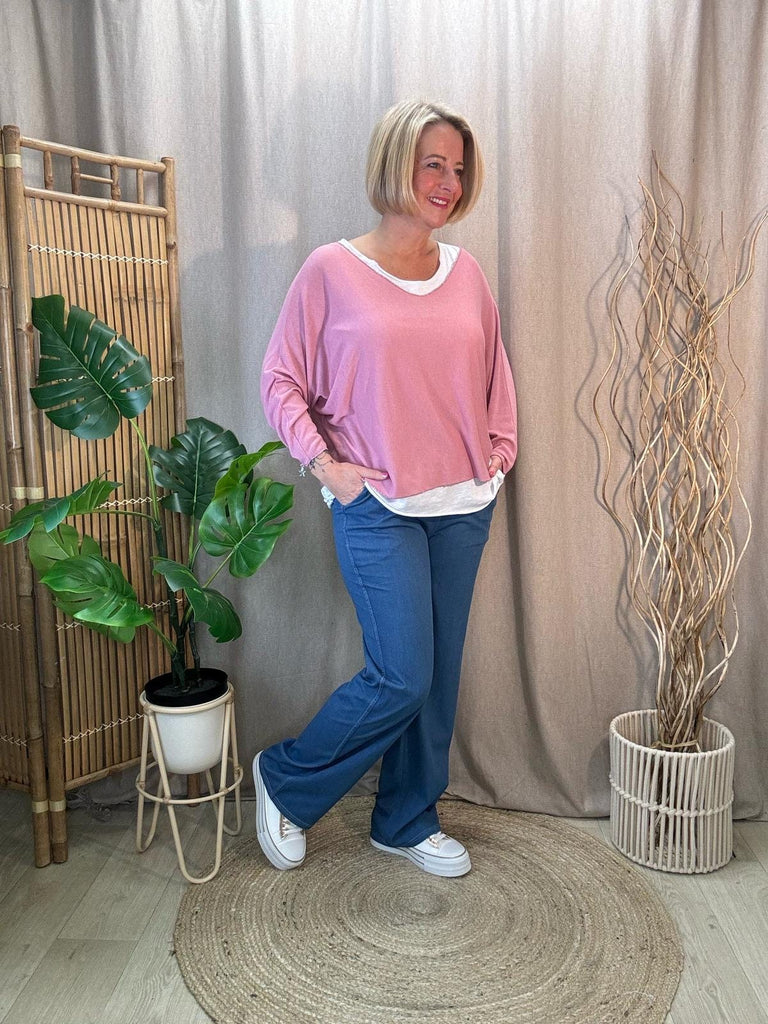 Two Piece Fine Knit Top With White Vest Be You Lifestyle Boutique