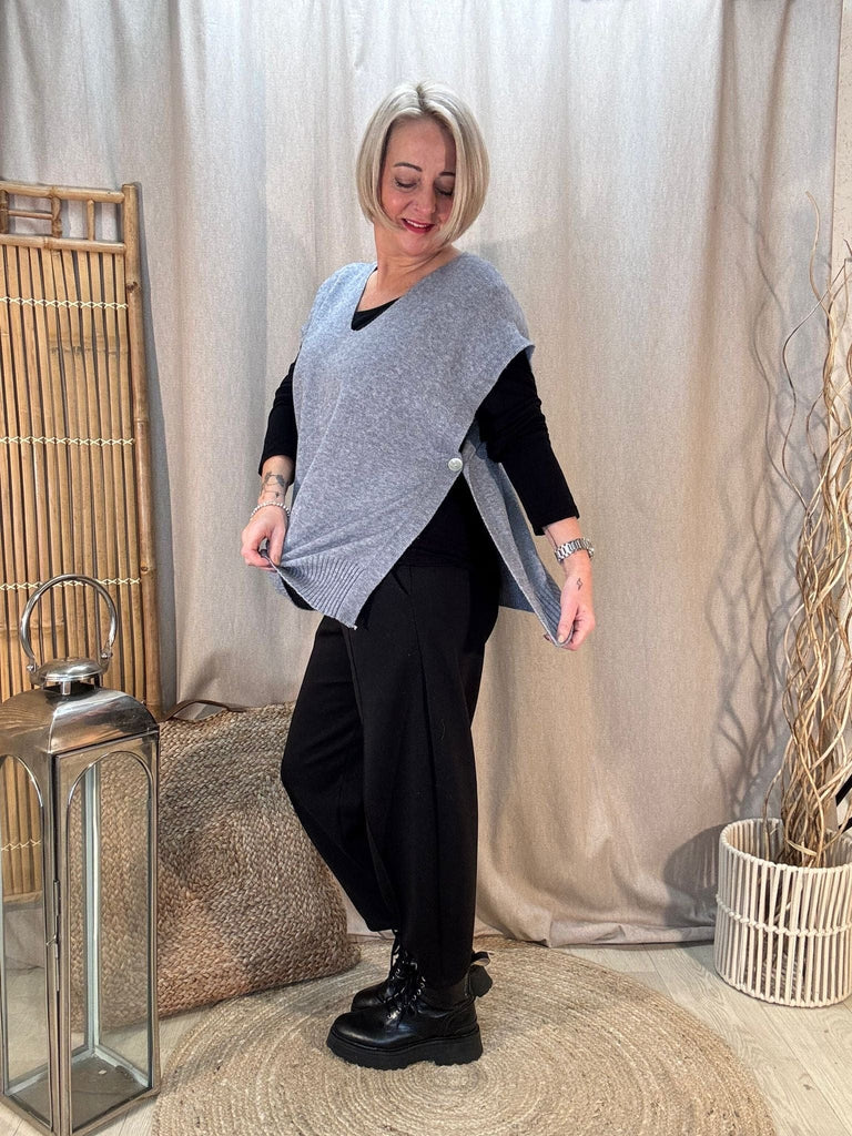 V Neck Button Side Knitted Tank Top Be You Lifestyle Boutique