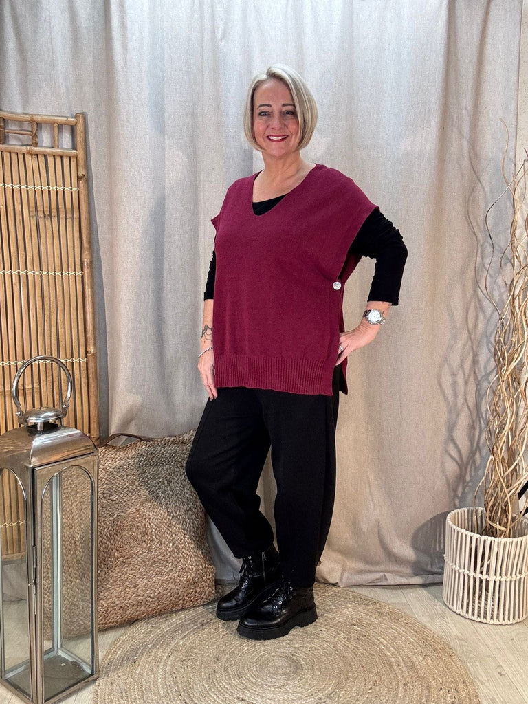 V Neck Button Side Knitted Tank Top Be You Lifestyle Boutique