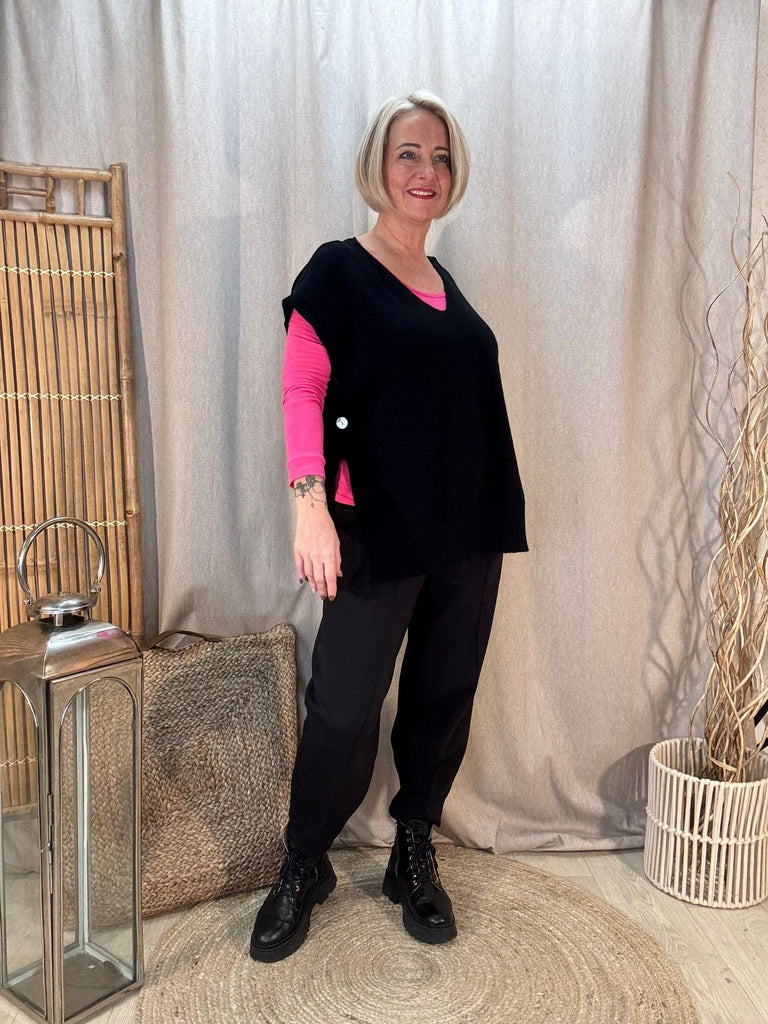 V Neck Button Side Knitted Tank Top Be You Lifestyle Boutique