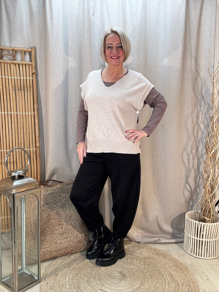 V Neck Button Side Knitted Tank Top Be You Lifestyle Boutique