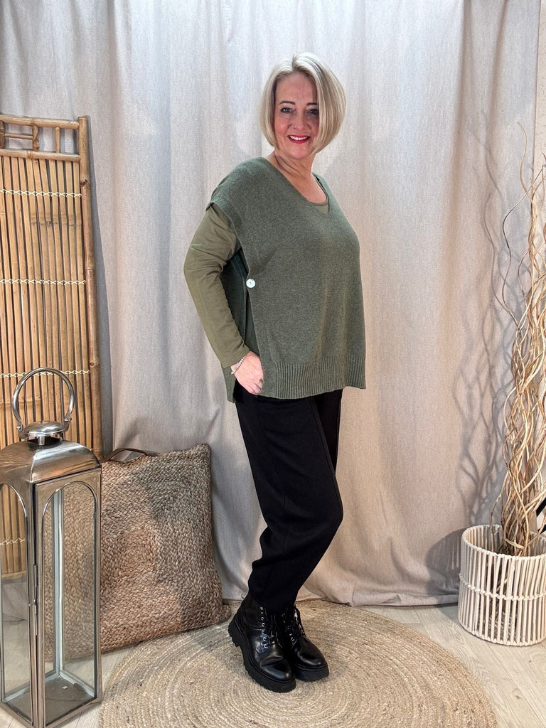 V Neck Button Side Knitted Tank Top Be You Lifestyle Boutique