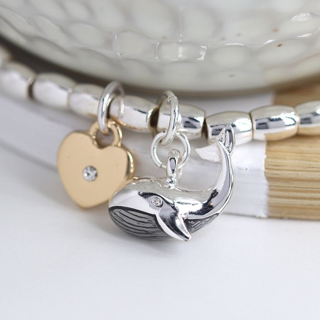 Whale & Heart Beaded Bracelet By POM