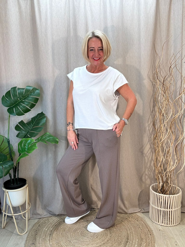 Wide Leg Seam Front Joggers - Luxe Comfort Be You Lifestyle Boutique
