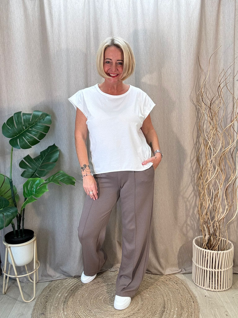 Wide Leg Seam Front Joggers - Luxe Comfort Be You Lifestyle Boutique