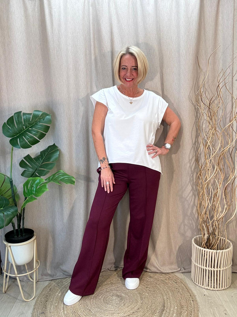 Wide Leg Seam Front Joggers - Luxe Comfort Be You Lifestyle Boutique