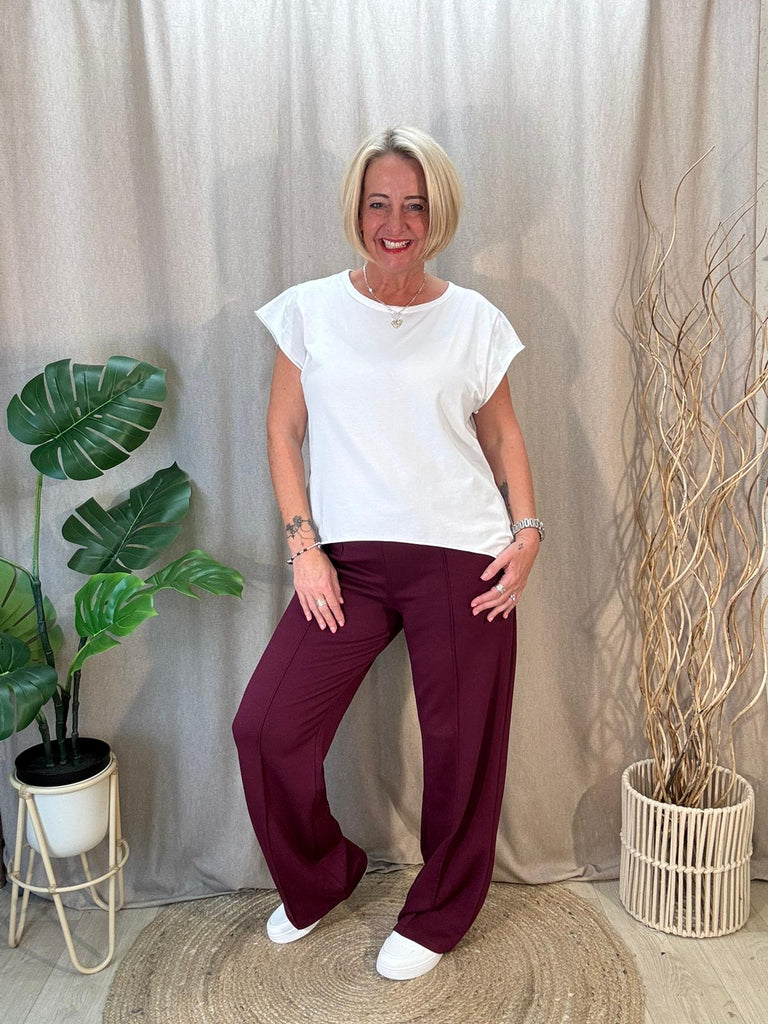 Wide Leg Seam Front Joggers - Luxe Comfort Be You Lifestyle Boutique