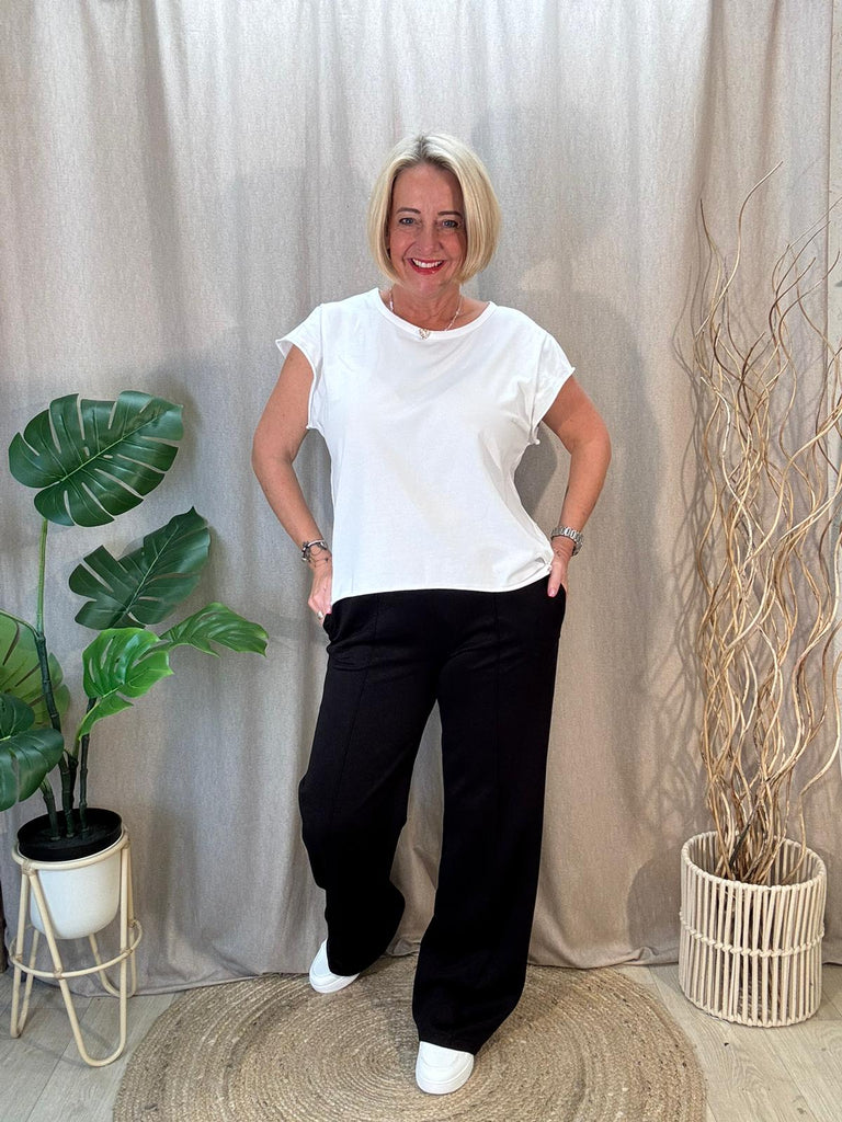 Wide Leg Seam Front Joggers - Luxe Comfort Be You Lifestyle Boutique