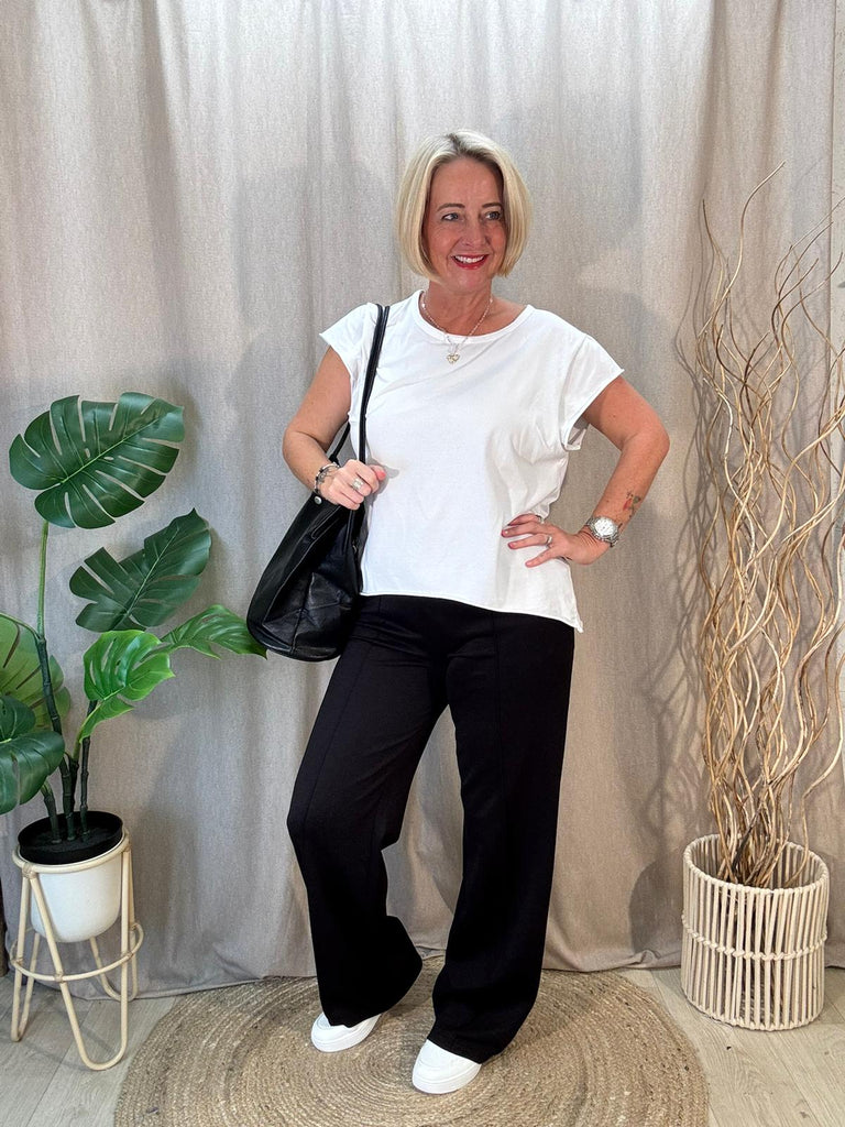 Wide Leg Seam Front Joggers - Luxe Comfort Be You Lifestyle Boutique