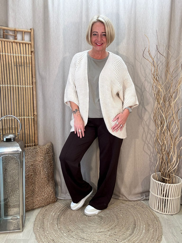 Wide Leg Seam Front Joggers - Luxe Comfort Be You Lifestyle Boutique One Size / Chocolate