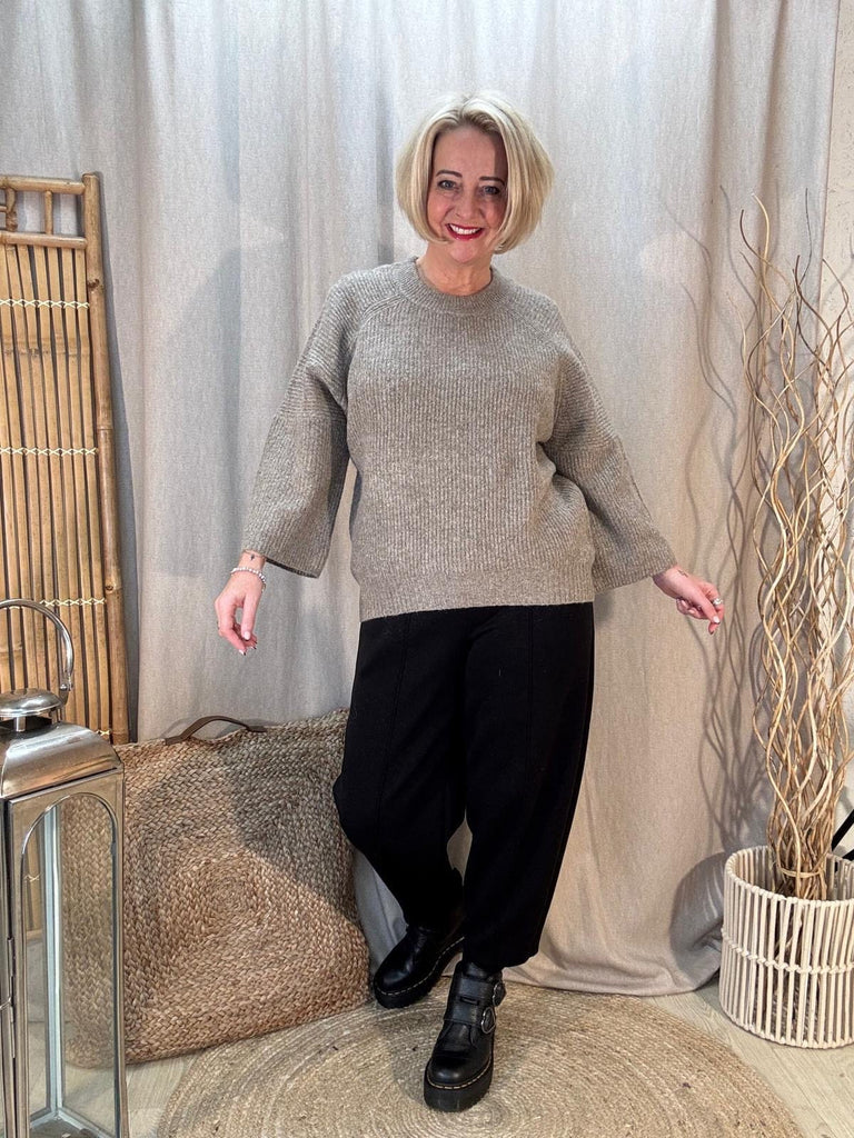 Wide Sleeve Luxe Box Knit Jumper Be You Lifestyle Boutique Onesize