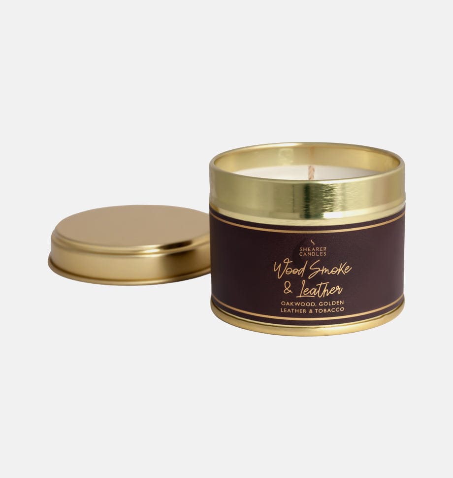 Wood Smoke & Leather Shearers Mini Tin Candle Gift 𝗥𝗥𝗣 £𝟳.𝟱𝟬 Be You Lifestyle Boutique
