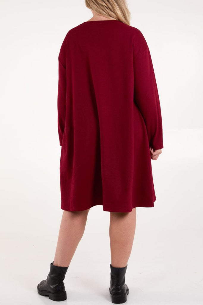 Zip & Sequin Insert Cocoon Tunic Dress Be You Lifestyle Boutique