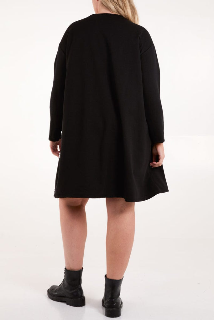 Zip & Sequin Insert Cocoon Tunic Dress Be You Lifestyle Boutique
