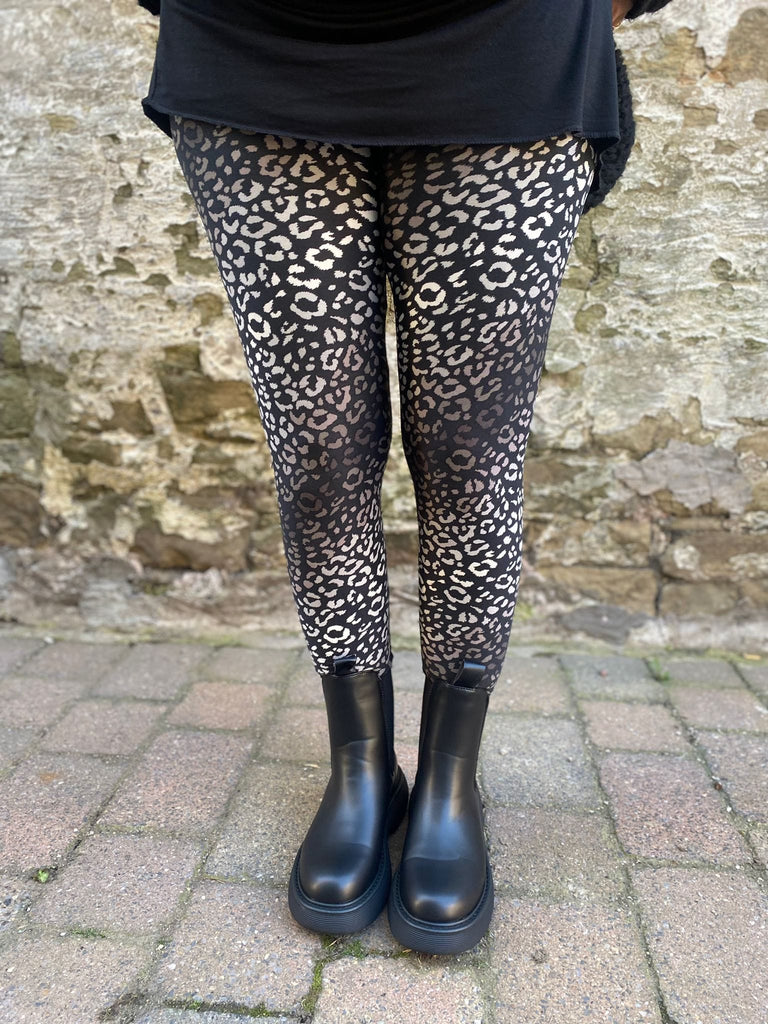 Muted Leopard Super Smooth Leggings Be You Lifestyle Boutique 1 / Black